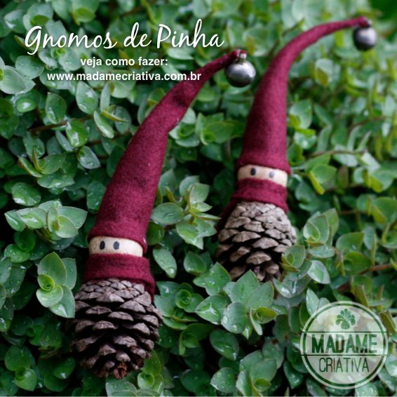 decoração com pinhas coloridas