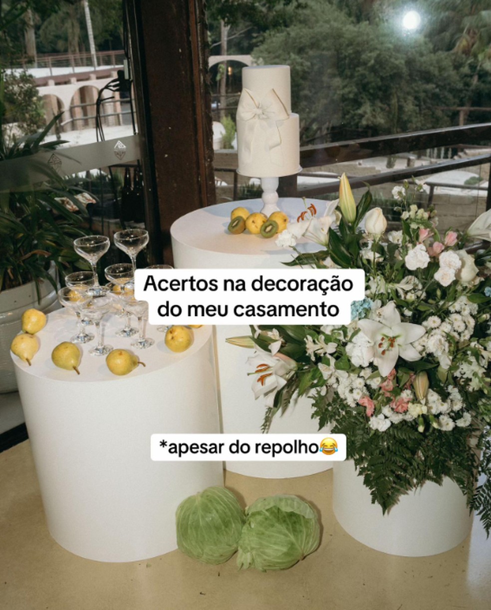 decoração com repolho