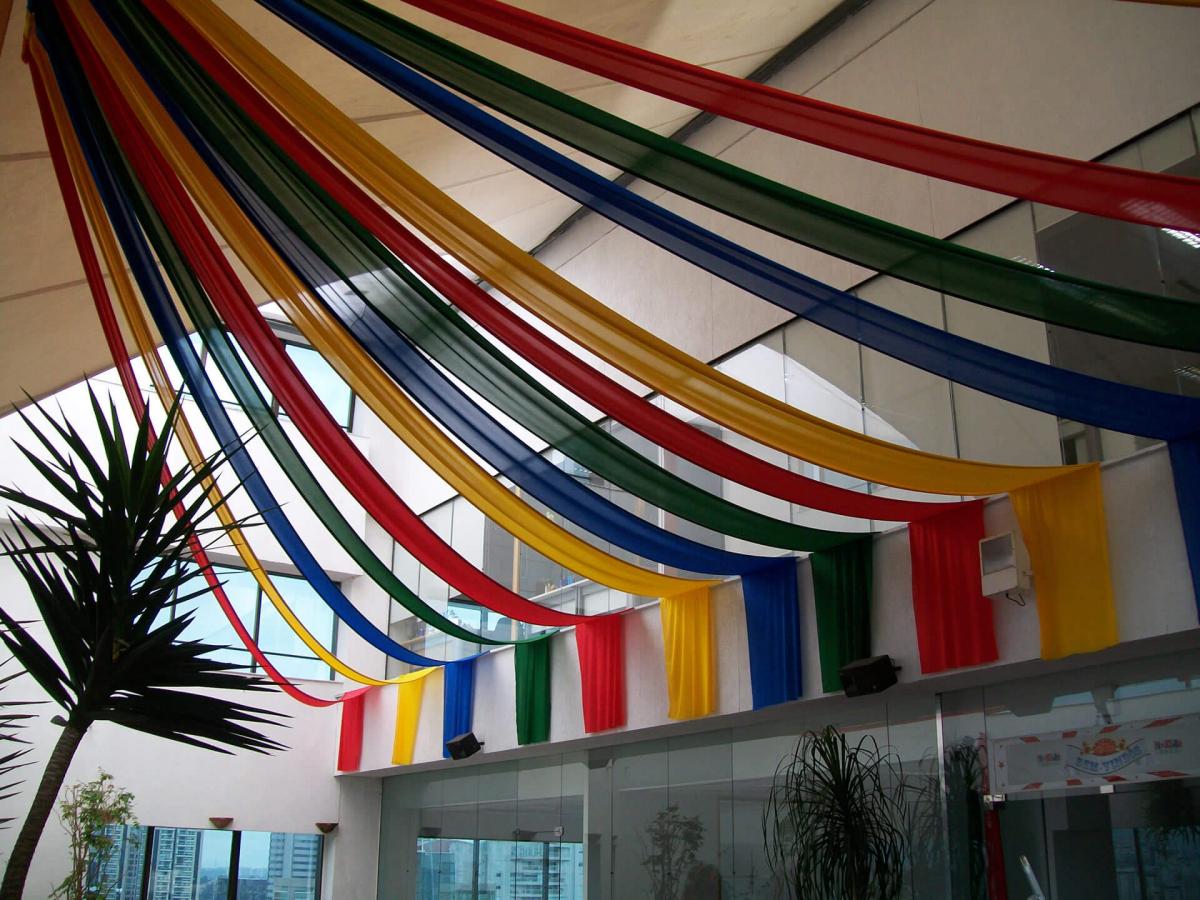decoração com tecido para casamento