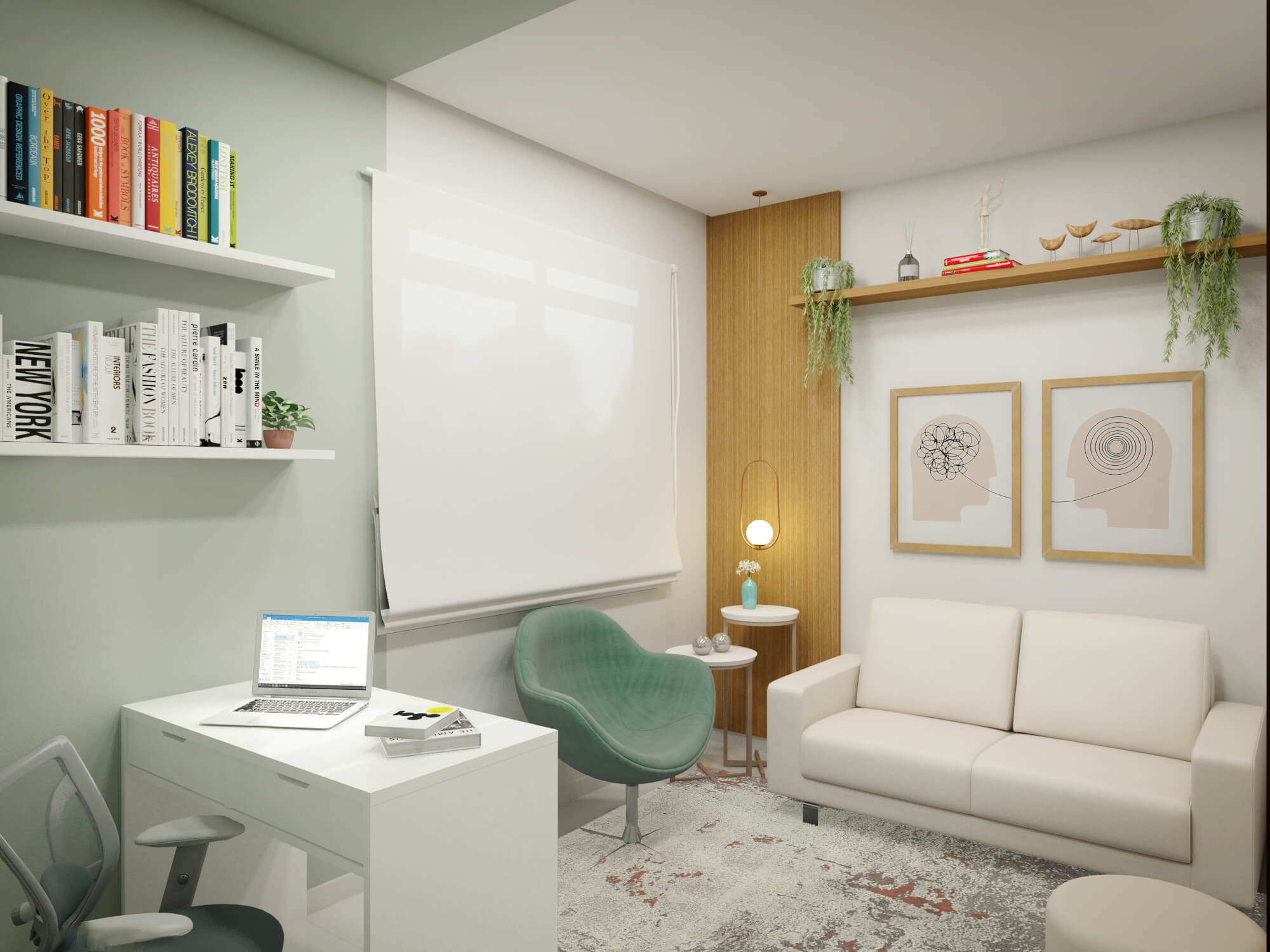 consultório psicologia decoração moderna