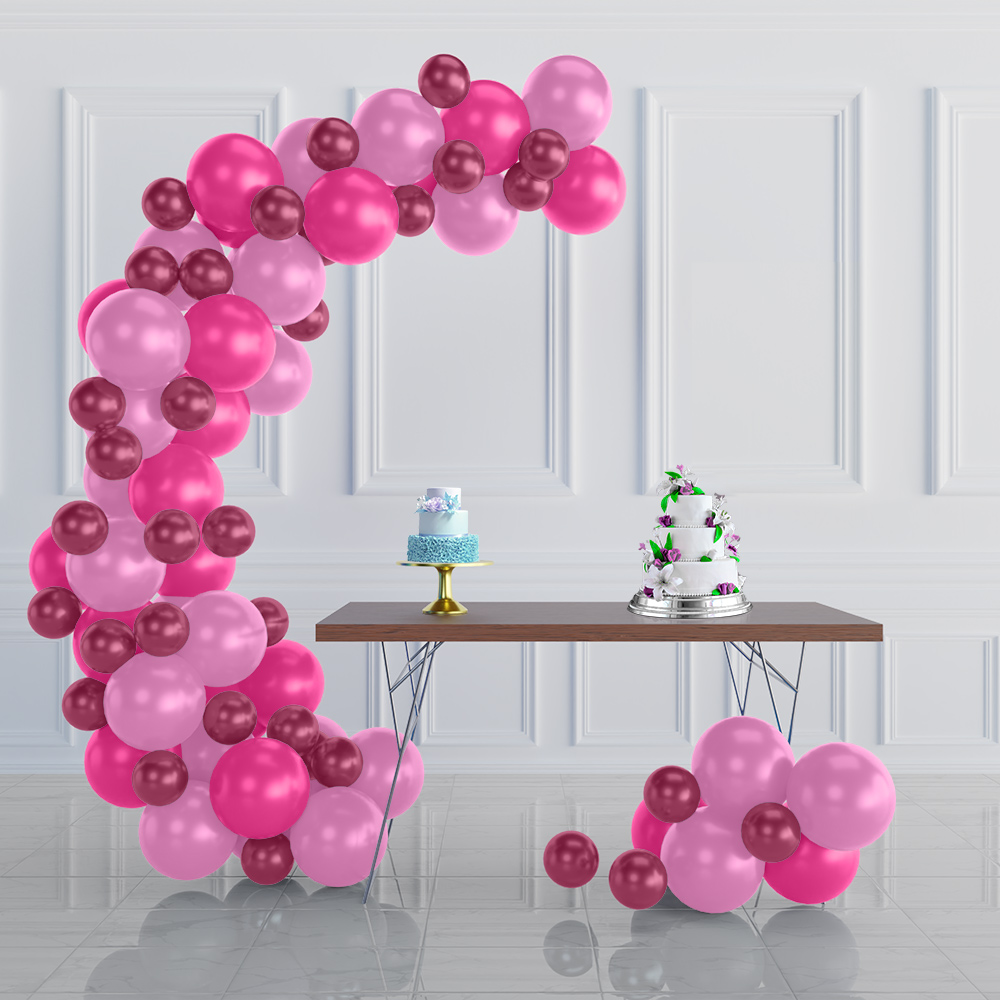 Decoração rosa e dourada para festas
