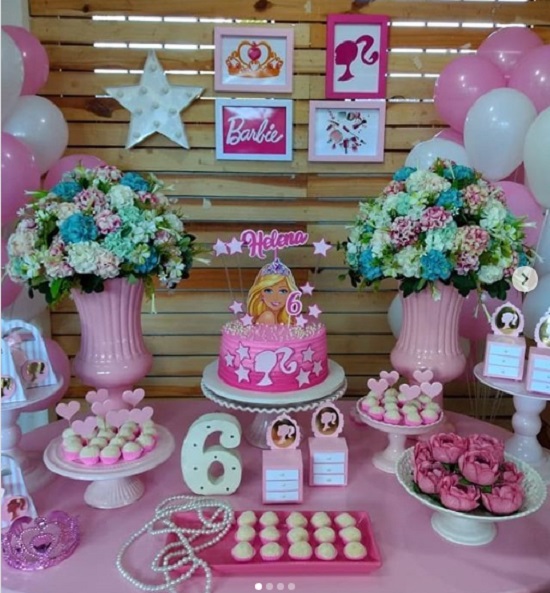 decoração barbie simples e barata