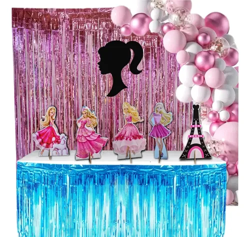 decoração barbie com materiais reciclados