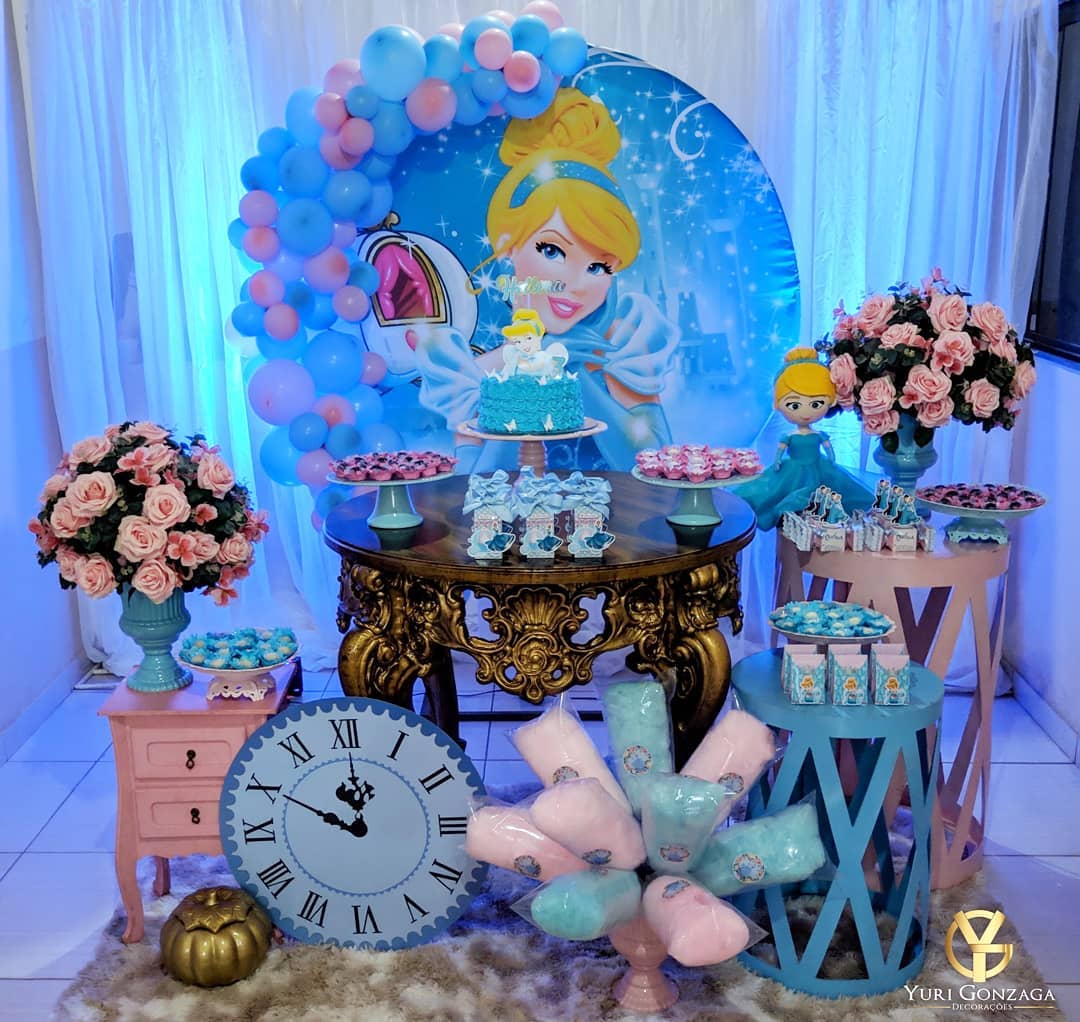 decoração cinderela para 1 ano