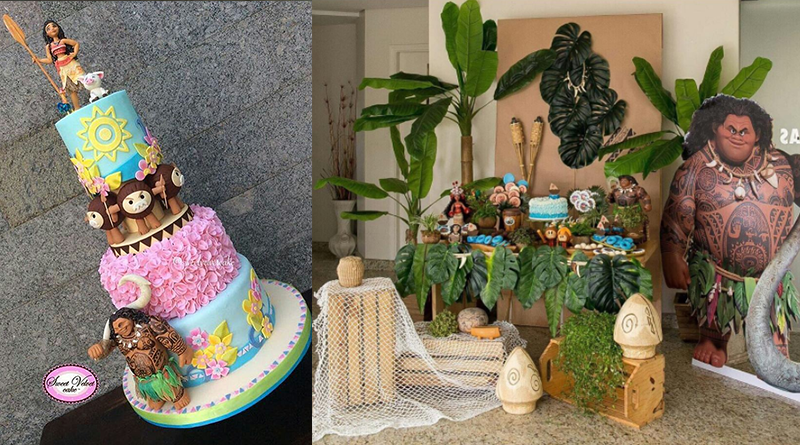 decoração Moana vs decoração tropical genérica