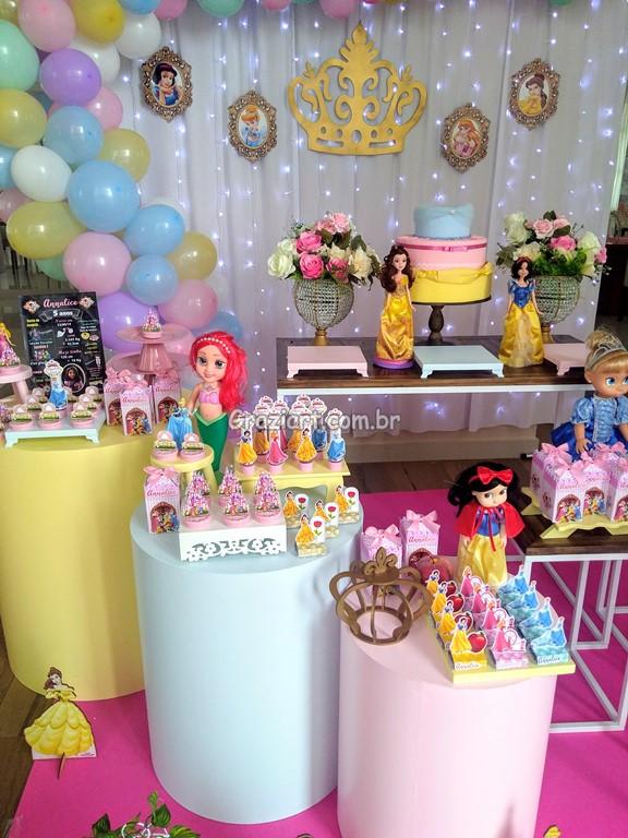 painel de festa princesa DIY