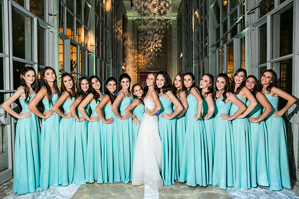 decoração de 15 anos verde água