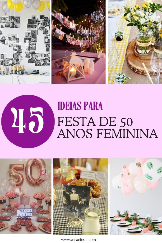 decoração de aniversário 50 anos