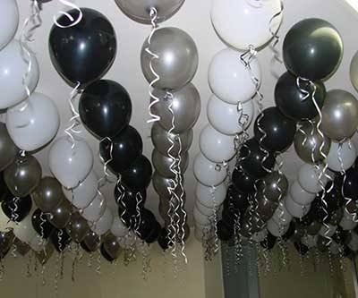 decoração de aniversário branco e prata