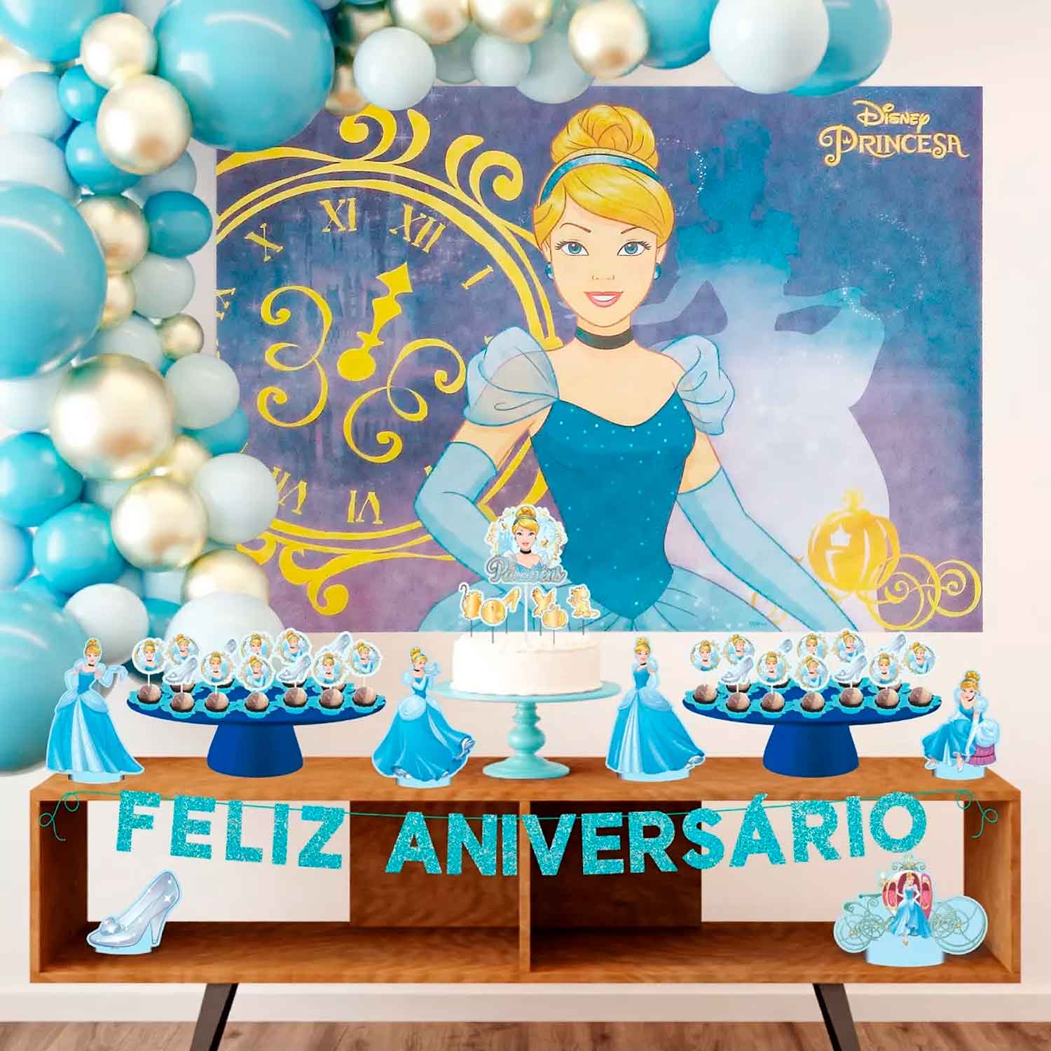 decoração festa infantil cinderela