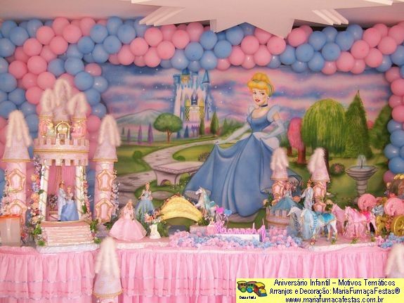 decoração festa baby cinderela