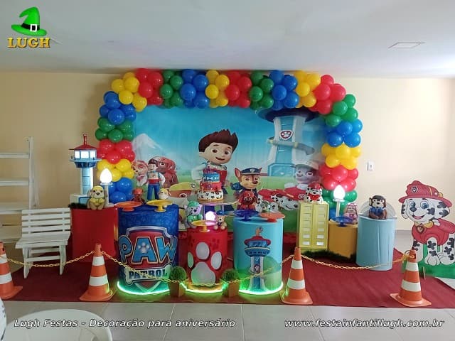 mesa do bolo patrulha canina