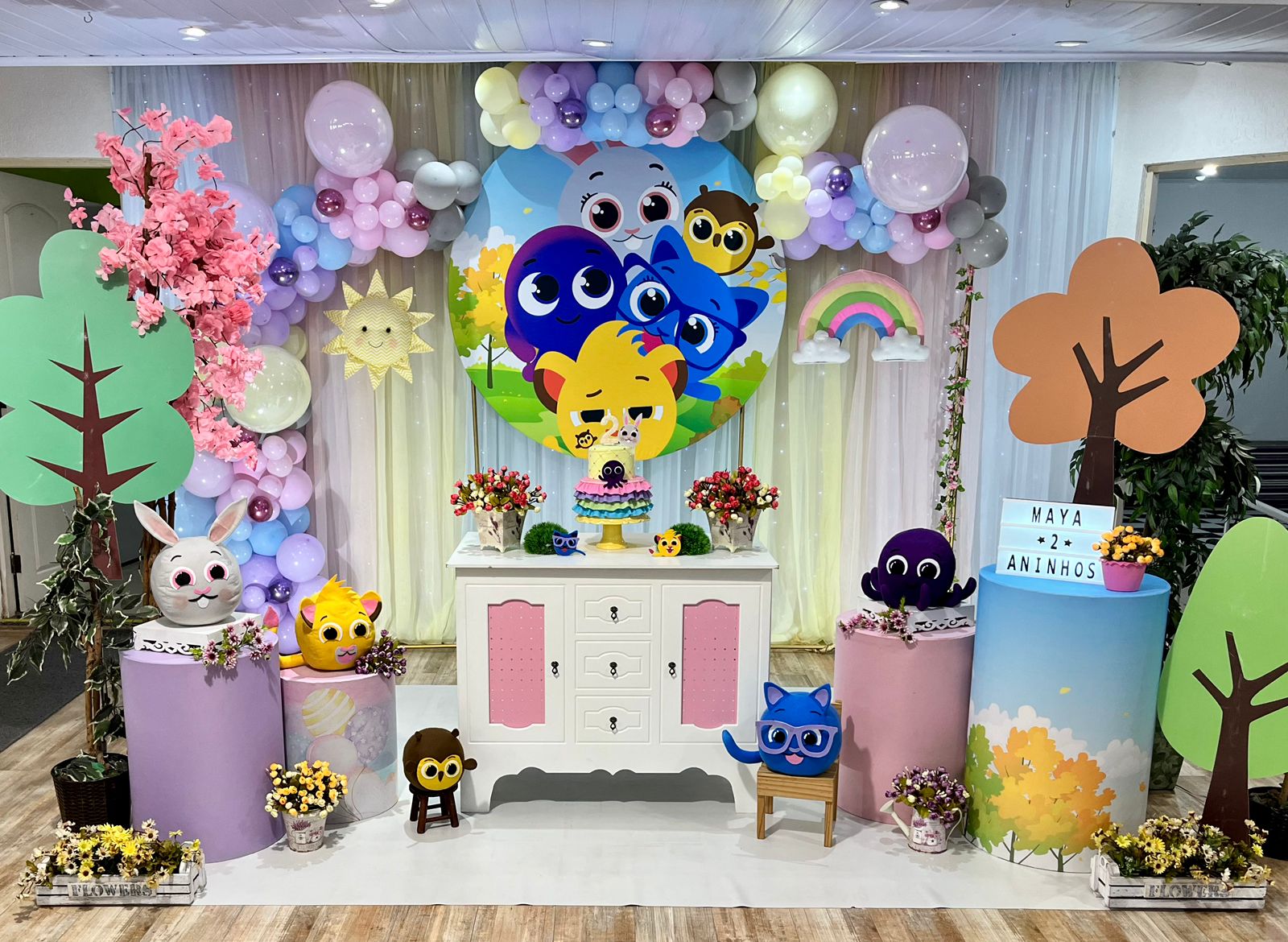decoração chuva de amor 1 ano
