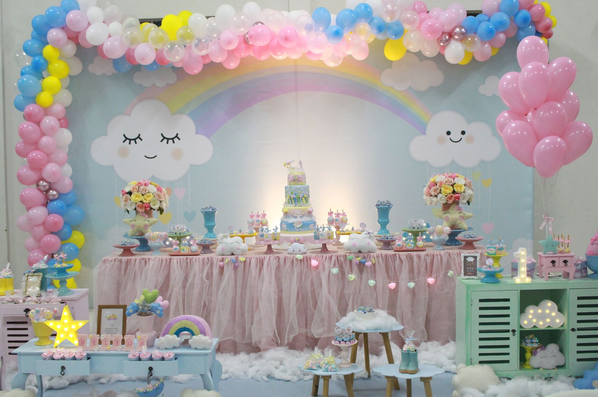 decoração de aniversário de 1 ano para menina