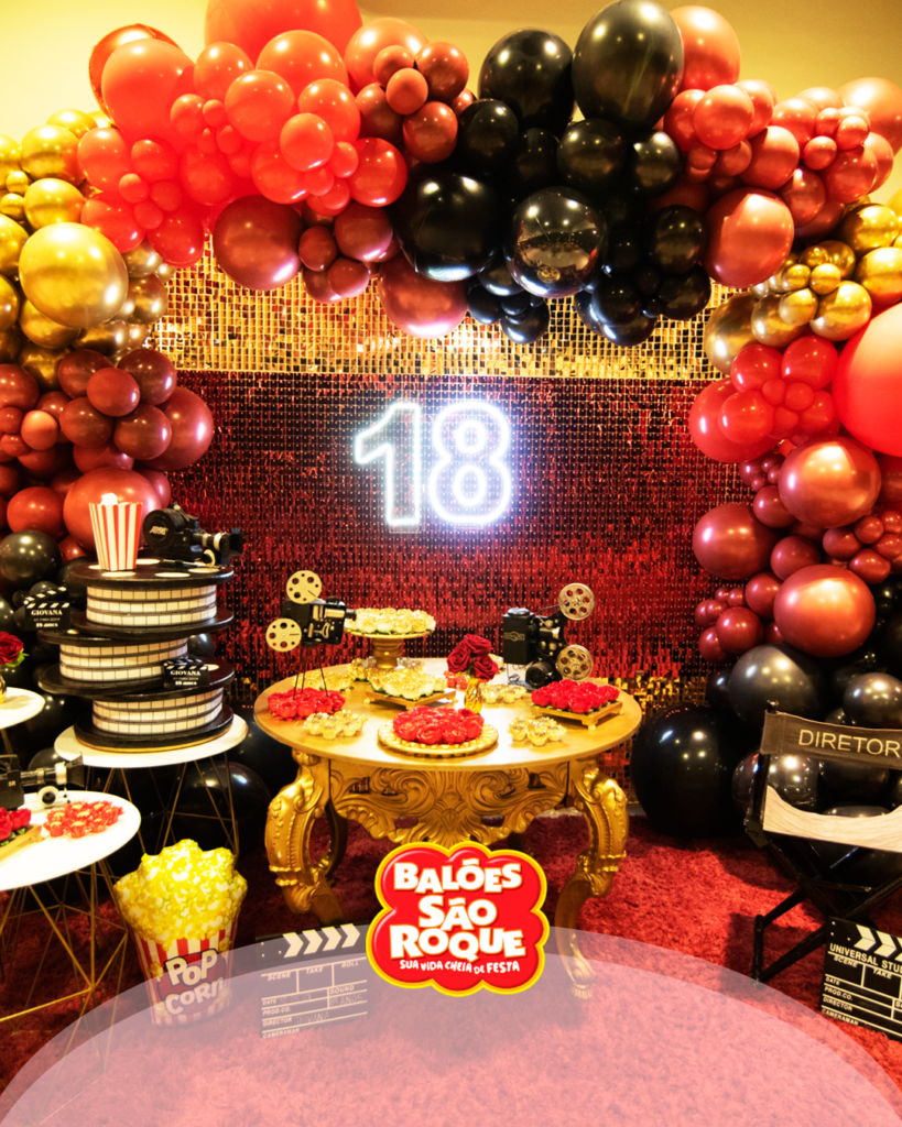 decoração 18 anos glitter