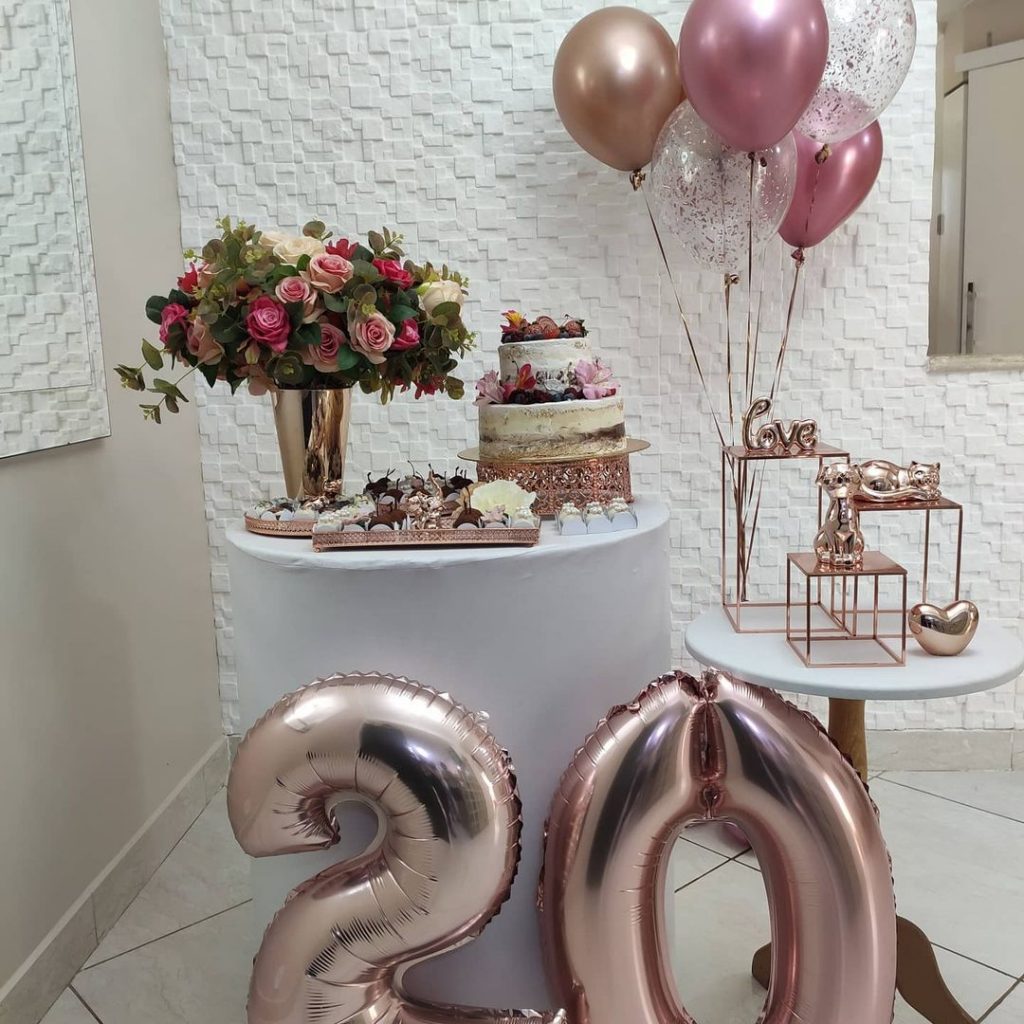 ideias de decoração de festa de 20 anos feminina