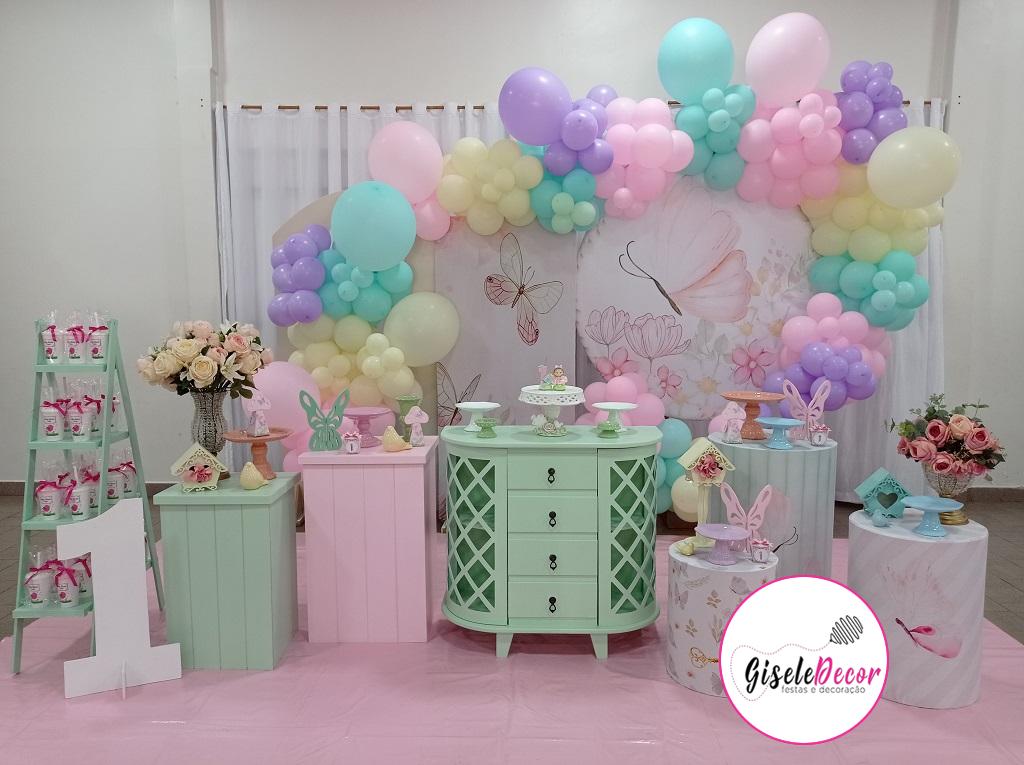 decoração de aniversário borboleta lilás