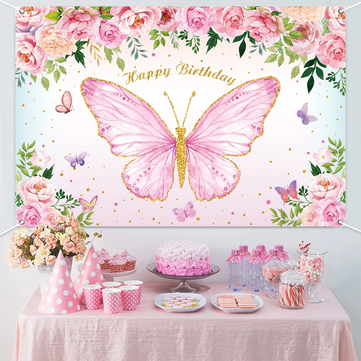 decoração de aniversário borboleta jardim encantado