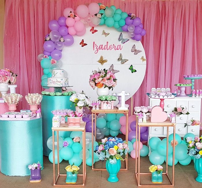 decoração de aniversário borboleta roxa