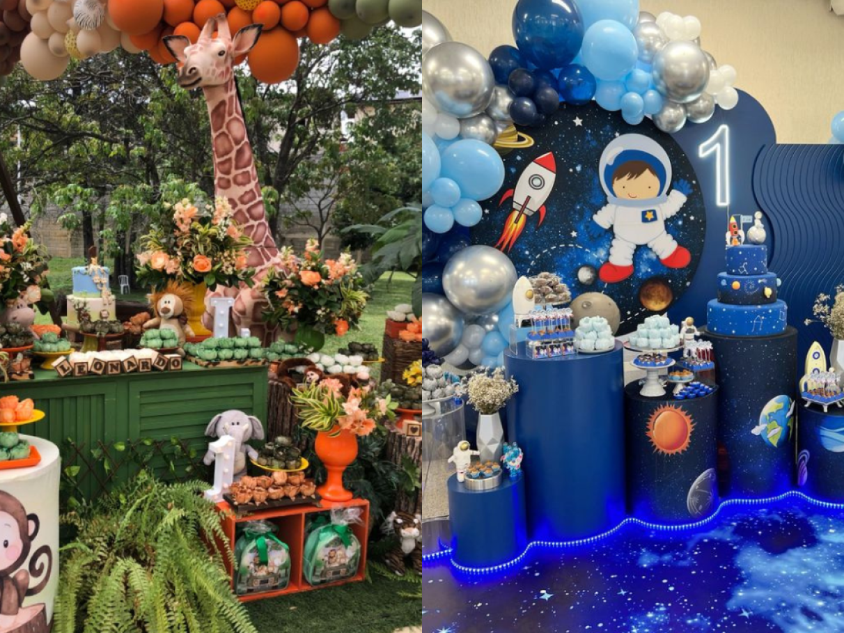 Decoração de festa infantil com papelão