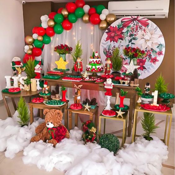 como fazer decoração de aniversário de natal