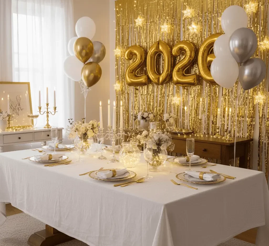 decoração dourado e branco vs dourado e preto qual escolher
