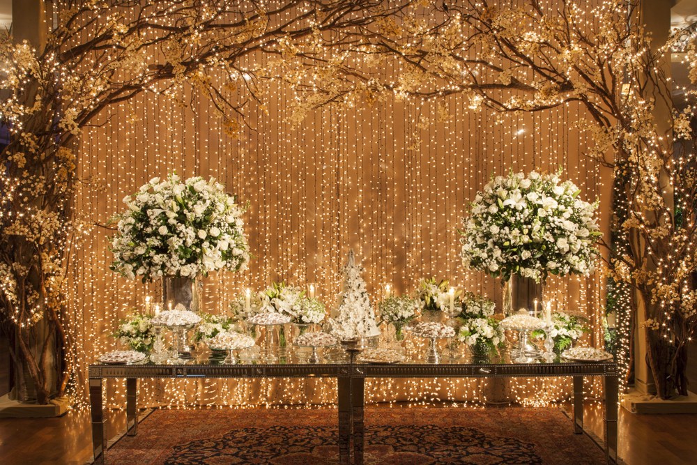decoração dourado e branco vs dourado e preto qual escolher
