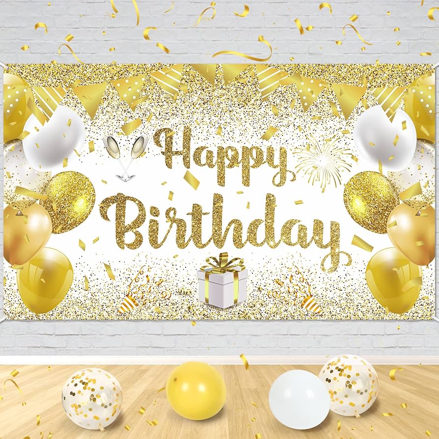 quanto custa uma decoração de aniversário dourado e branco
