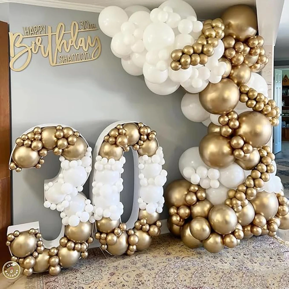 erros comuns ao decorar aniversário dourado e branco