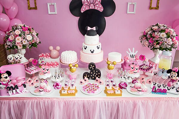decoração festa personagens disney menina