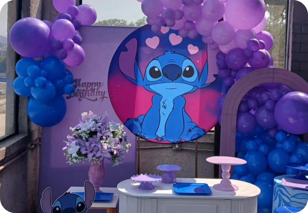 ideias criativas decoração aniversário azul simples