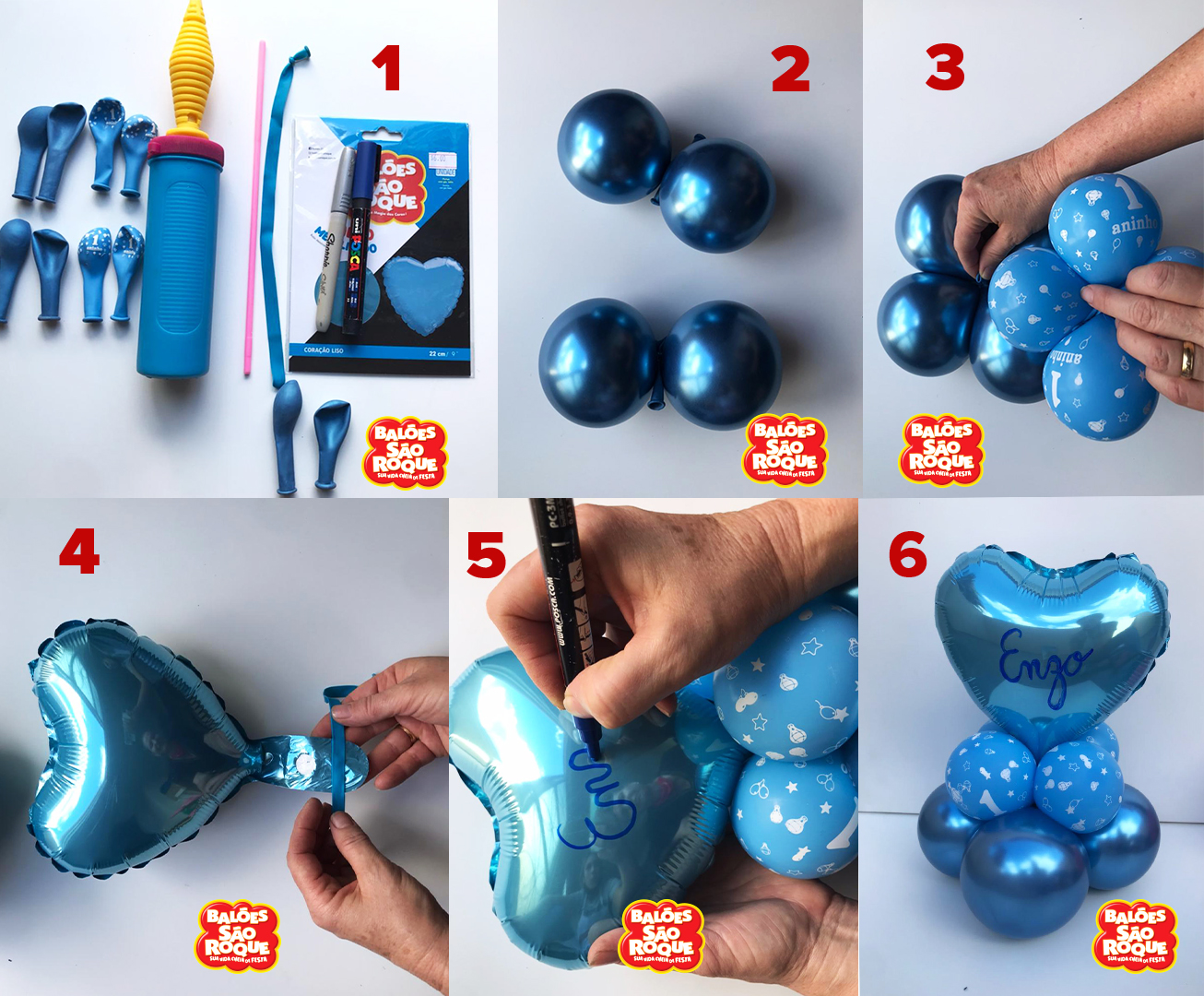 decoração de aniversário simples azul