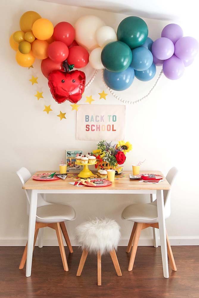 decoração de mesa de aniversário infantil simples