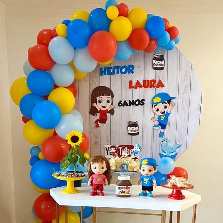 decoração de mesa de aniversário infantil simples