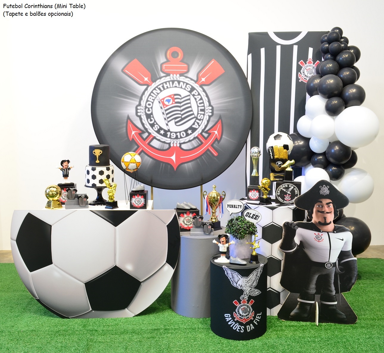 ideias de decoração de aniversário tema corinthians simples