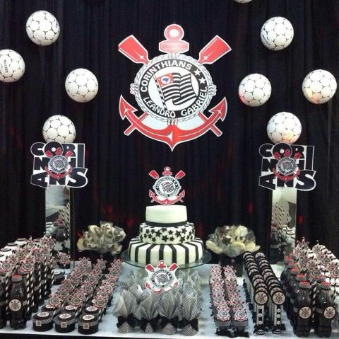 decoração de aniversário tema corinthians
