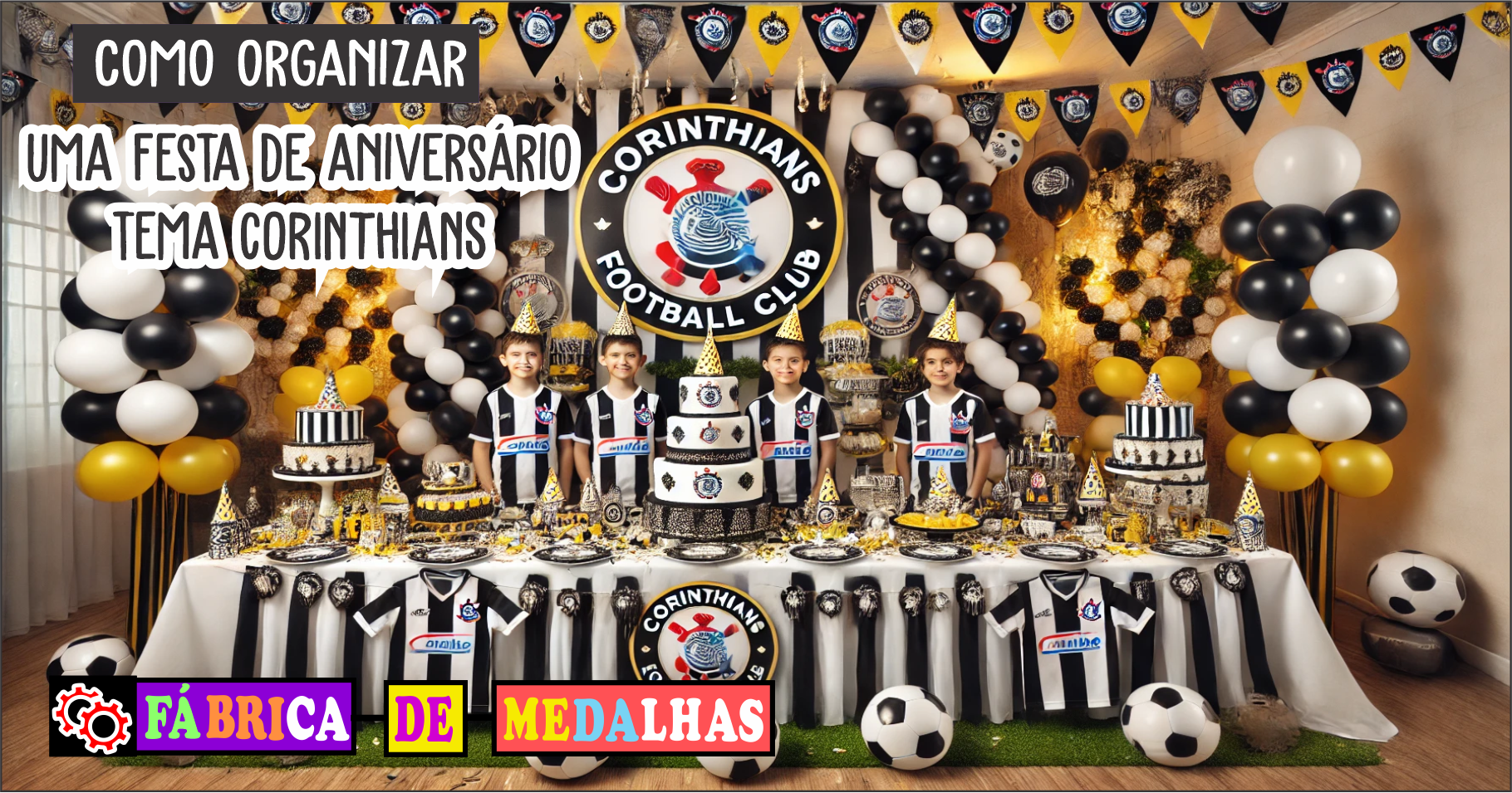 ideias de decoração de aniversário tema corinthians simples