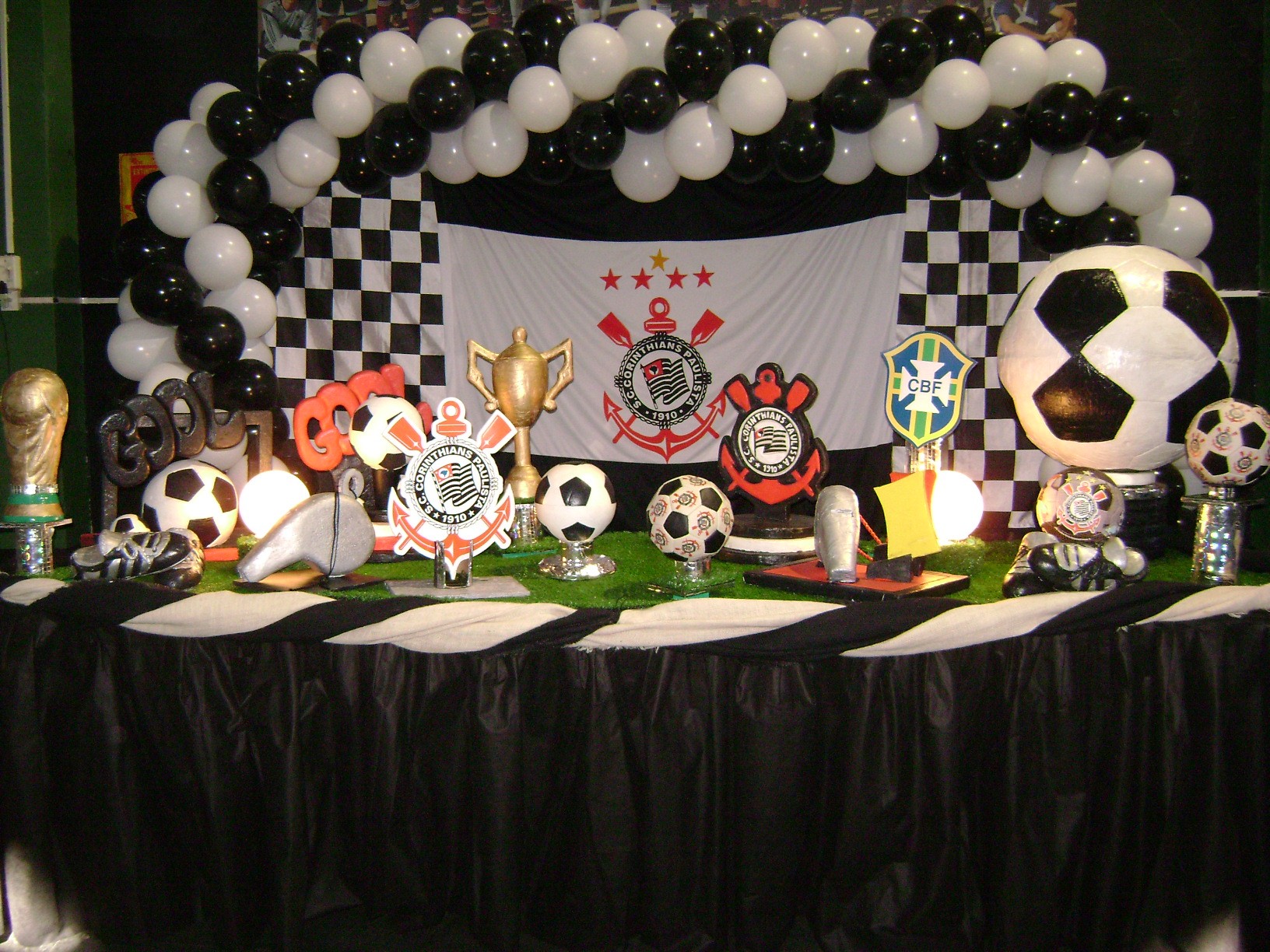 decoração de aniversário tema corinthians
