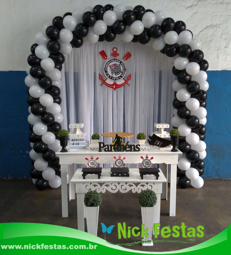 ideias de decoração de aniversário tema corinthians simples