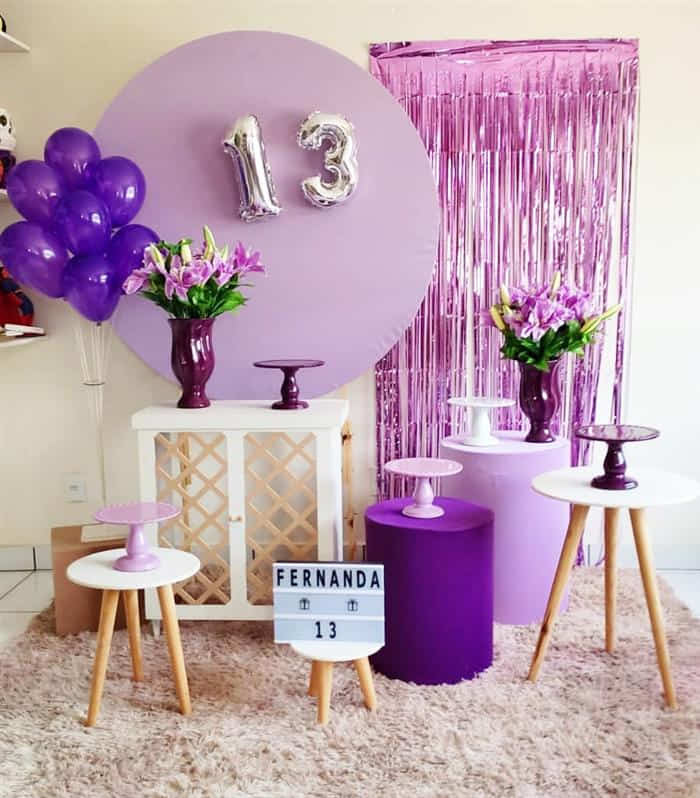 decoração de aniversário simples feminina