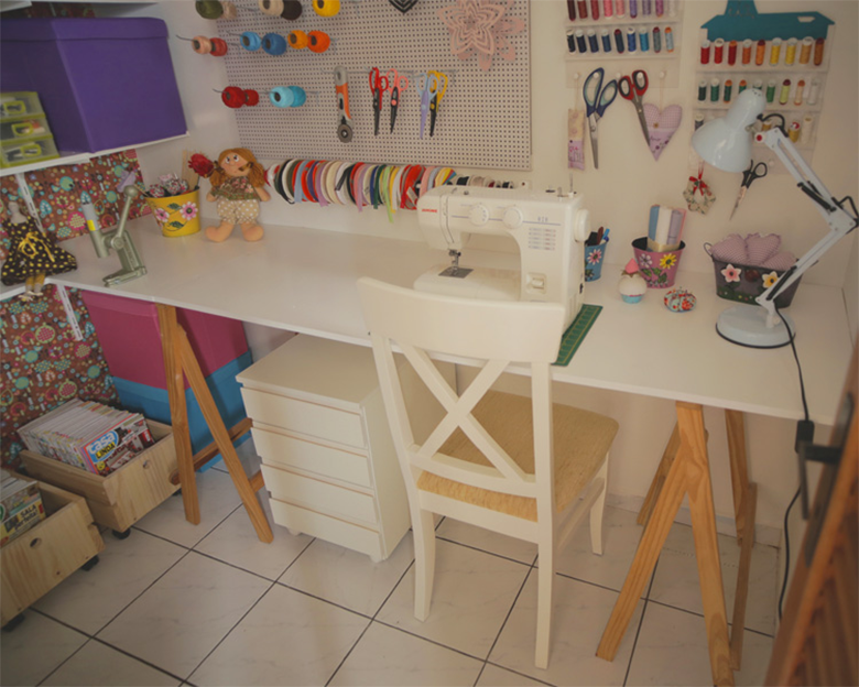 decoração de ateliê