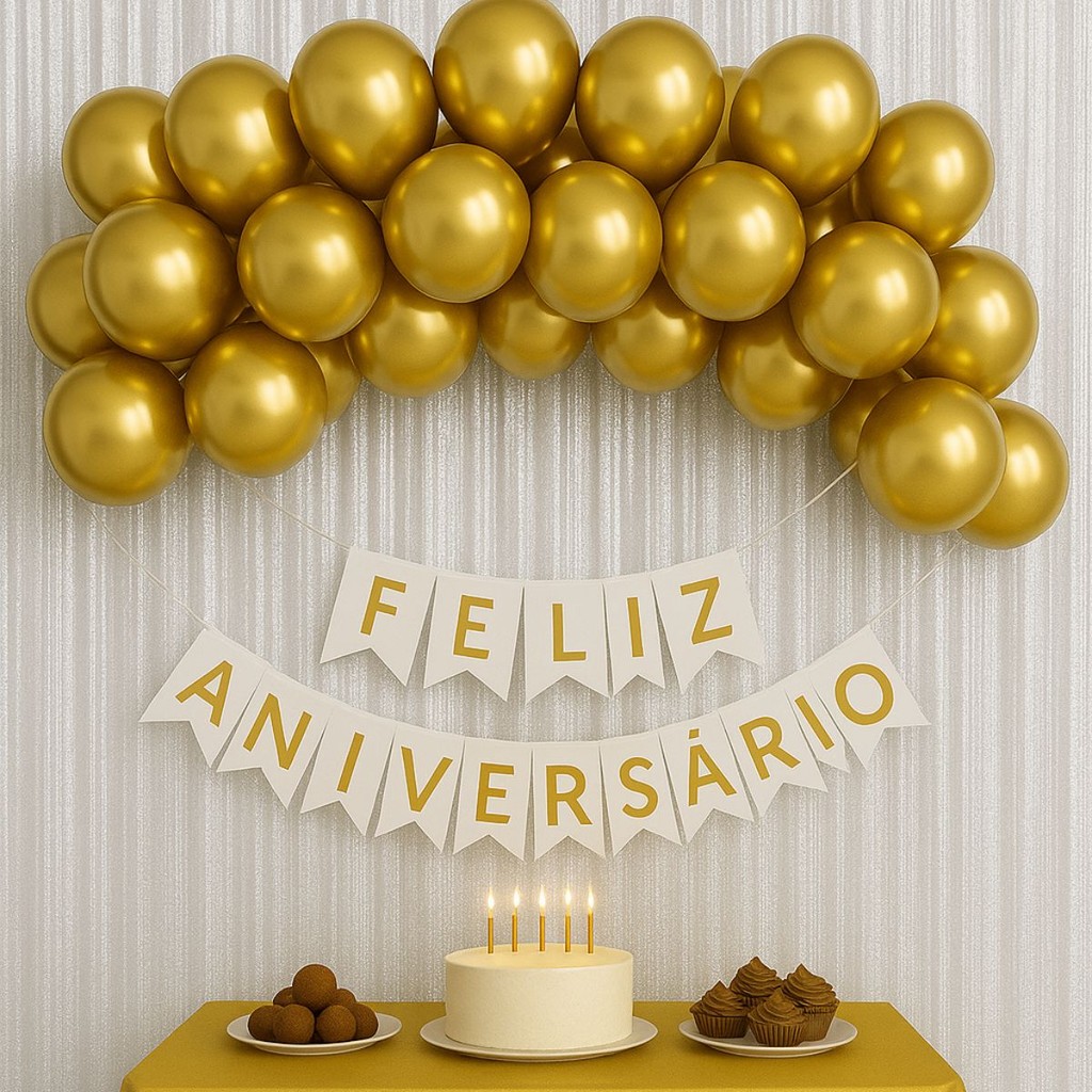 decoração de festa infantil com balões simples