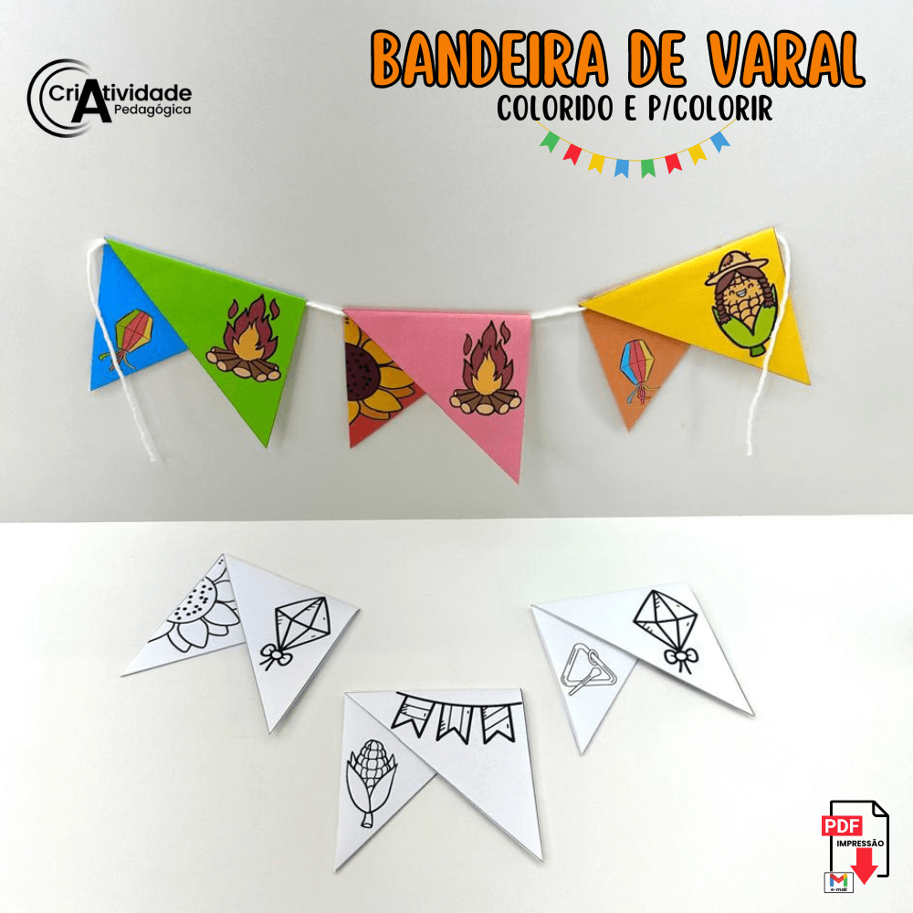 bandeirinhas de tecido chita