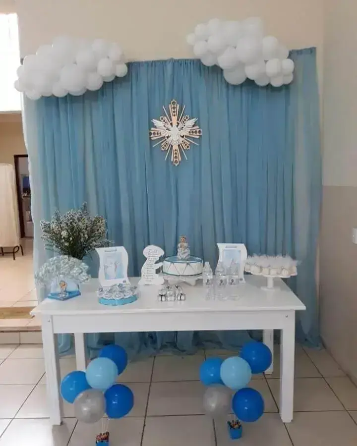 decoração batizado rústico masculino