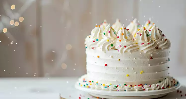 decoração de bolo branco simples