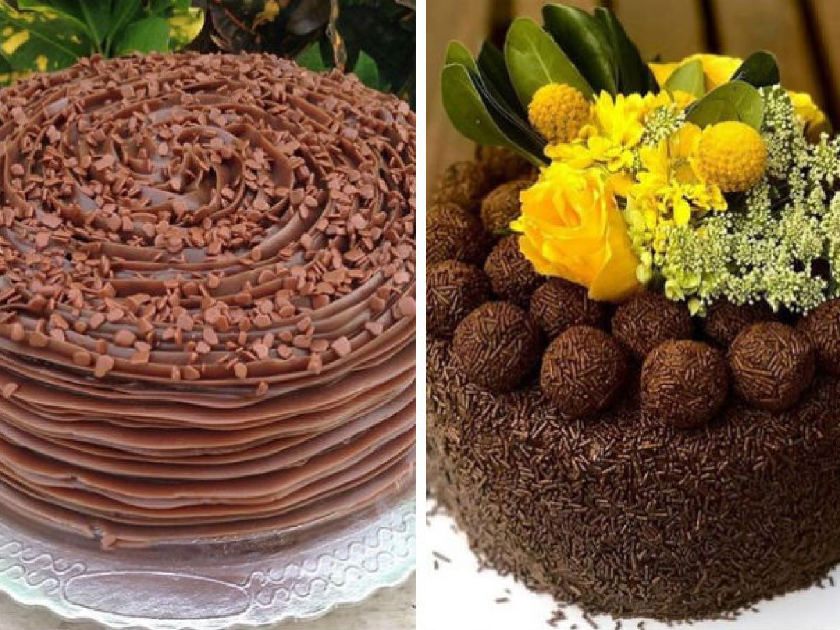 drip cake de chocolate para criança