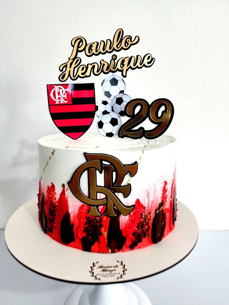 decoração de bolo do flamengo