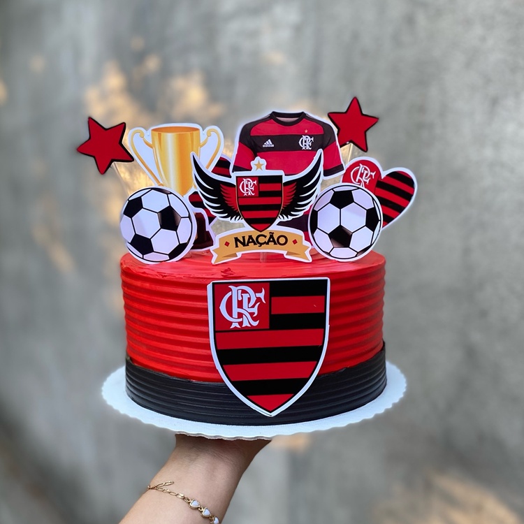 decoração de bolo do flamengo