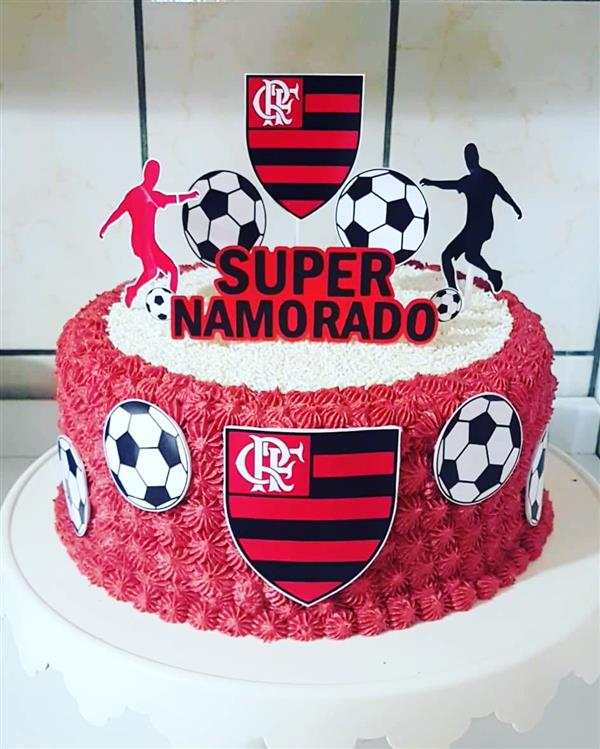decoração de bolo do flamengo