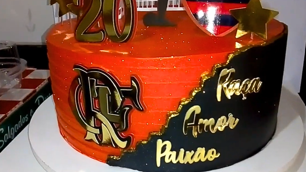 decoração de bolo do flamengo